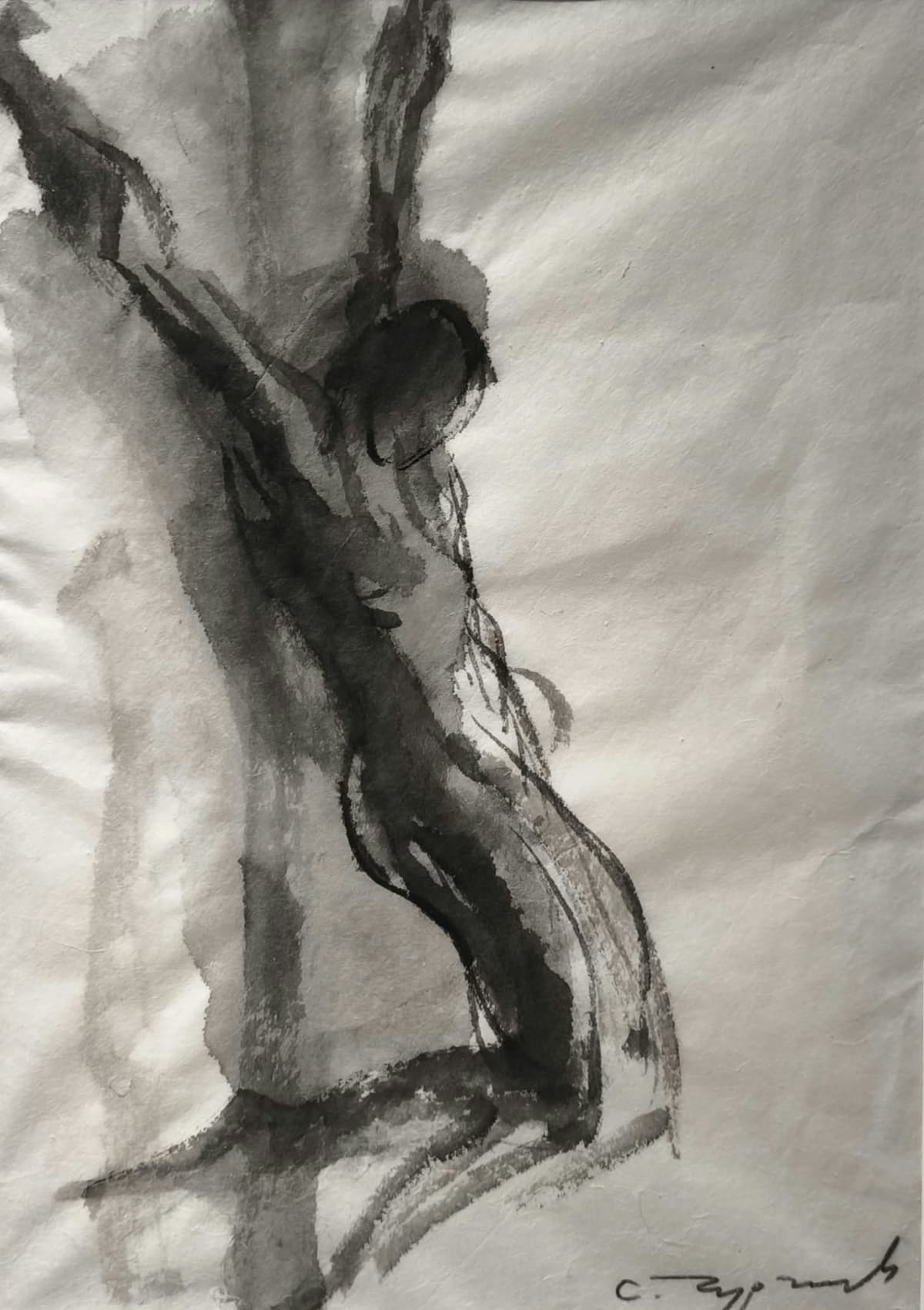 Art Title Untitled, Chinese ink on handmade rice paper #2