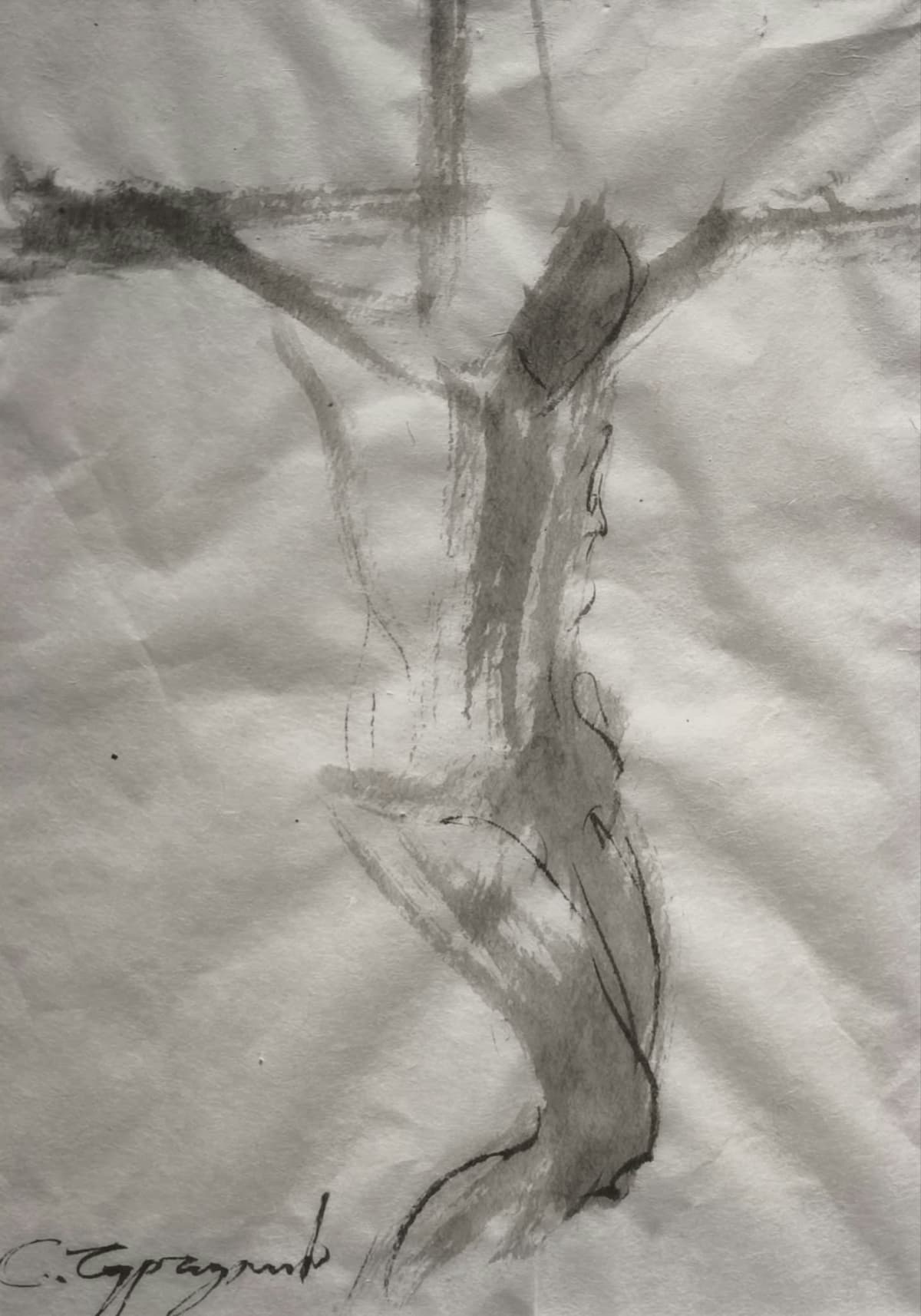 Art Title Untitled, Chinese ink on handmade rice paper #3