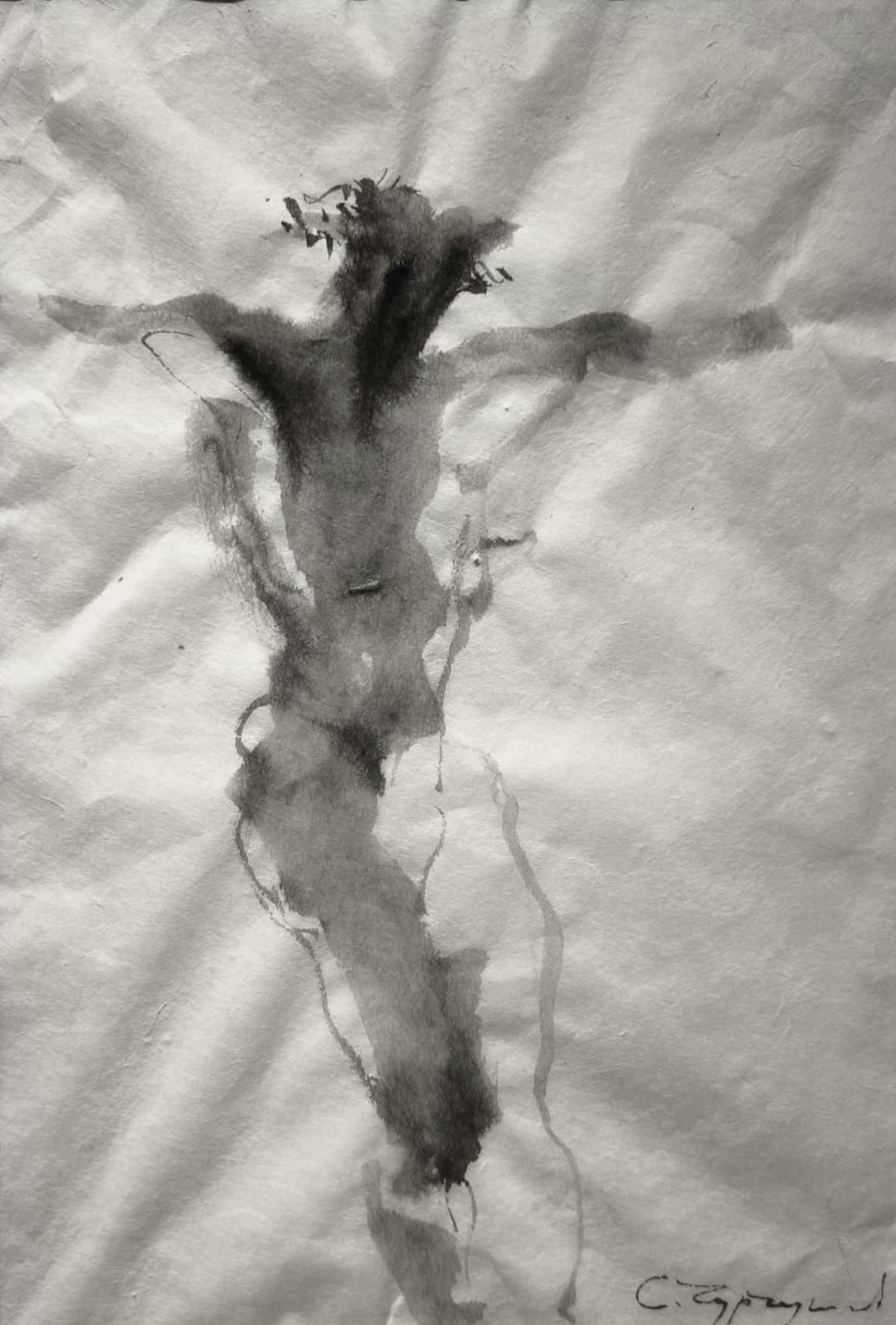 Art Title Untitled, Chinese ink on handmade rice paper #5