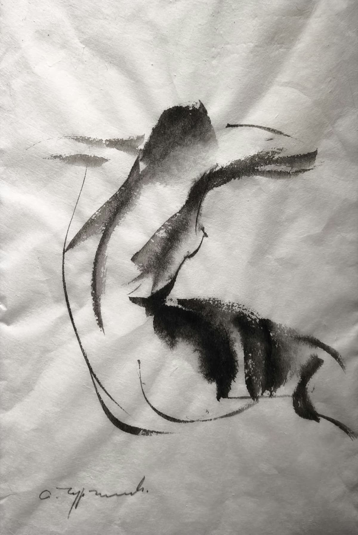 Art Title Untitled, Chinese ink on handmade rice paper #6