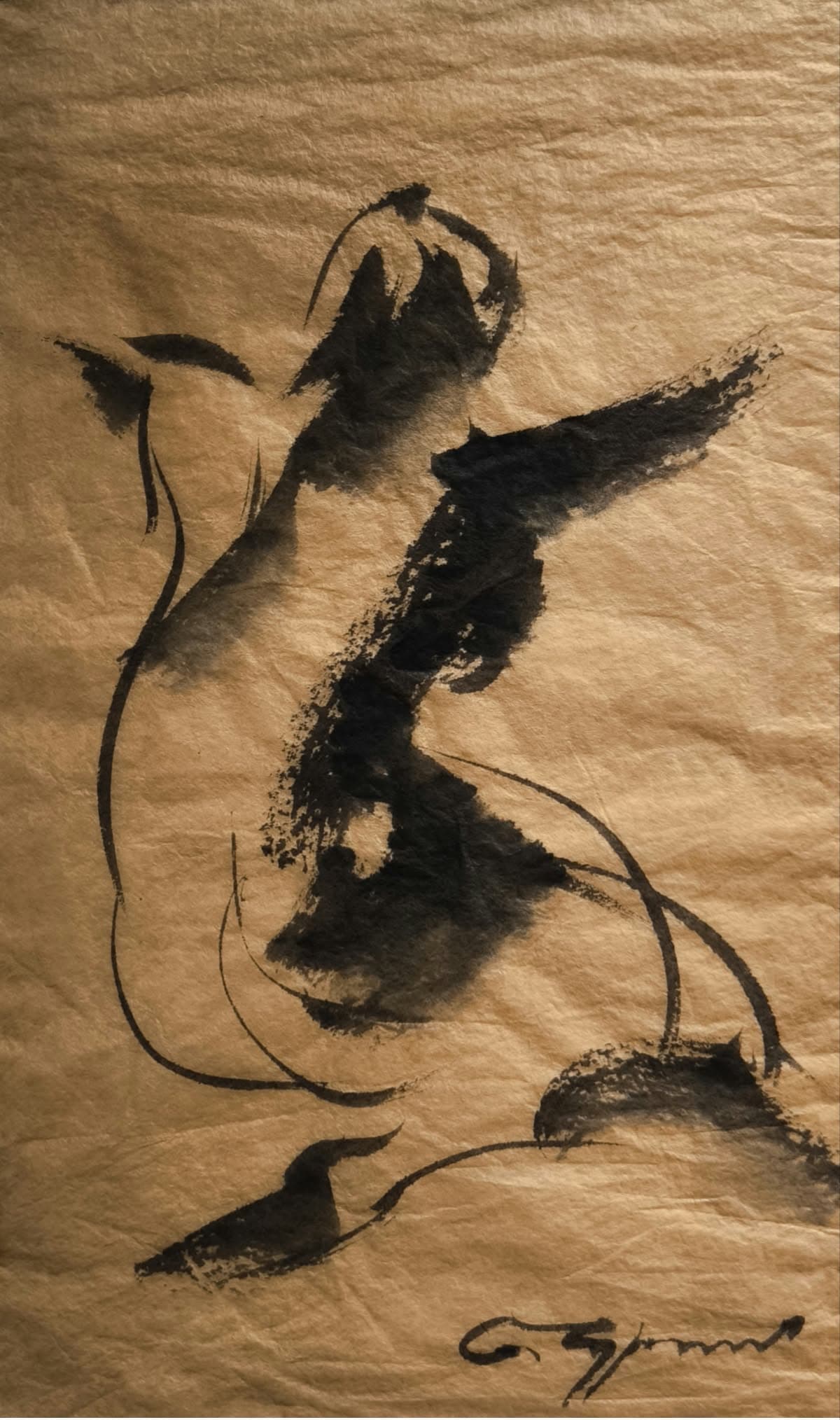 Art Title Untitled, Chinese ink on handmade rice paper #7