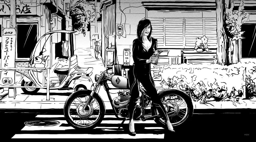 Art Title Tokyo Bike Girl